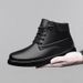 Men's Genuine Leather High-top Boots With Fleece Lining, Warm Real Wool, Cotton Casual Short Cowhide Boots, Large Size_vogvips.com