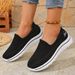 Breathable Womens Slip On Sneakers Soft Sole Comfortable Lightweight Casual Shoes For Everyday Walking Low Top_vogvips.com
