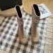 Designer Heel Thick Sole Long Fashion Square Toe Men Women Rubber Boots New Waterproof Anti Slip High Tube Rain Shoes_vogvips.com