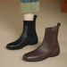 Soft Leather Low Boots&Short Boots,Sports Soled Soft Soled Elastic Socks Women's Boots, New Boots,Autumn&Winter 2025,Flat Bottomed Small Leather Boots_vogvips.com