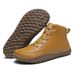 Barefoot High-Top Wide Toe Box Shoes For Men & Women - Waterproof Leather Outdoor Walking Shoes With Anti-Slip Rubber Sole - Unisex Sporty_vogvips.com