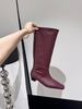 2025 Autumn Winter New Knight Woven Fashion Versatile Women's British Style Over-the-Knee High Slim Boots_vogvips.com