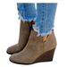 European And American Fashion Plus Size Shoes Cross-Border Trade Wedge Suede Short Women's Wish Autumn Winter New Martin_vogvips.com