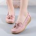 Summer Hollow New Leather Shoes For Middle-aged And Elderly Women, Single Shoes, Loafers, Soft Sole Wedge Shoes, Hole Shoes For Women_vogvips.com