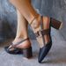 Sandals For Women Summer 2025 New Export Pointed Toe One-Strap Roman Shoes Shallow Mouth Chunky Heel High Heels_vogvips.com