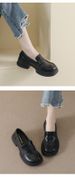 Black Loafers Women's Soft Soles Autumn Round Head Platform British Small Leather Shoes Large Size Women's Shoes_vogvips.com