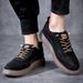 Men's Shoes Thin Punched Board Shoes Sports And Leisure Leather Shoes Real Cowhide Thick-soled Breathable Hollow Shoes_vogvips.com