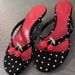 Polka Dot Cherry Flip Flop Heels - Cute Strappy Sandals With Adjustable Ankle Strap, Casual & Dressy_vogvips.com