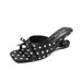 Weiwei Women's French Style High Heel Sandals Wedge 1 Bow Polka Dot Design Niche High End Shoes_vogvips.com