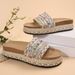 Ethnic Style Thick-Soled For Women, And Large Size Slippers, One-Strap Beach_vogvips.com