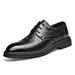 Autumn Breathable Leather Shoes, Men's Groom's Work Suit, Casual Business Derby Shoes_vogvips.com