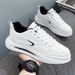 New Men's Summer 2024 New Versatile Sports Leather Casual Sneakers For Men, Height-Increasing Thick-Soled White_vogvips.com