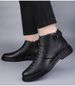 Large Size High-top Crocodile Leather Shoes Men's Side Zipper Pullover Martin Boots Velvet Leather_vogvips.com