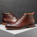 European Warm Series Men's Martin Boots High Top Business First Layer Cowhide British Style Large Size_vogvips.com