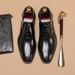 Euro Step Men's Top Layer Cowhide Handmade Burnished Brogue Business Shoes Genuine Leather Casual Formal Breathable_vogvips.com