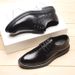Euro Step Business Leather British Brogue Carved Men's Square Toe Oxford Wedding Groom Shoes_vogvips.com