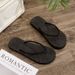 Summer Trendy Imitation Straw Fashion Outdoor Beach Casual Slippers For Women Flat Solid Color Simple Flip-Flops_vogvips.com
