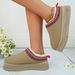 SHLIANG Snow Boots for Women Winter New Cashmere Warm Thick Soles Without Heel-covered Hair Half Slipper Cotton Shoes for Women Y0076_vogvips.com
