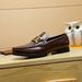 New British Style High-End Men's Leather Glossy Business Formal Black Casual Loafers_vogvips.com