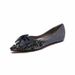 Pointed Flat-soled Single Shoes, Women's Bows, One Pedal, Rhinestone Ladyshoes, Women's Soft-soled Shallow-mouth Large-size Women's Shoes_vogvips.com
