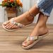 Comfortable Soft Bottom Women's Flip Flops Ethnic Style Flat Heel Anti Slip Wear-resistant Fashion Trend_vogvips.com