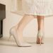 6681K Shimmering Gorgeous High Heels Shoes The Bride, Comfortable Long Wear, Dual-Purpose For Commuting And Wedding_vogvips.com