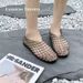 Flat Red Jelly Transparent PVC Women's 2025 New Summer Hollow Sandals, Fishnet Shoes, Single Shoes_vogvips.com