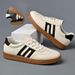 Top Layer Cowhide 2025 Spring New German Training Men's Genuine Leather Casual Sneakers High-end White Shoes Men_vogvips.com
