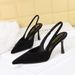 8281 Banquet Fashion Backless High Heels Thin Heel Pointed Toe Hollow Single Shallow Comfortable Elegant Women's Shoes_vogvips.com