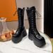 COS Shoes 9CM Large Size Thick-Soled Martin Women 2024 New Round-Toe Short For Petite British Style Boots_vogvips.com