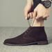 Derby Casual High Top Leather Shoes Hiking Desert Boots Low Top Martin Boots Men's Dress Business Short Boots Fur Fur_vogvips.com