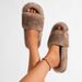 Y2K Punk Style Faux Fur Slippers - Cozy PVC Indoor Slides For Women & Men, Soft Plush Home Shoes, Trendy Gothic Fashion Footwear_vogvips.com