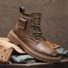European Warm Series Autumn Winter New High-top Martin Boots British Style Large Size Casual Mid-top Side Zipper Trendy Men's Work Shoes_vogvips.com