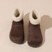 Small Potato Fluffy Snow Boots Women's Plush Thickened Warm Ugly Cute Big Head Plush Short Boots_vogvips.com