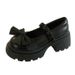 2026 Thick-Soled Mary Jane Leather Shoes For Women, Spring/Summer French Style Platform Chunky Heel Casual Versatile_vogvips.com
