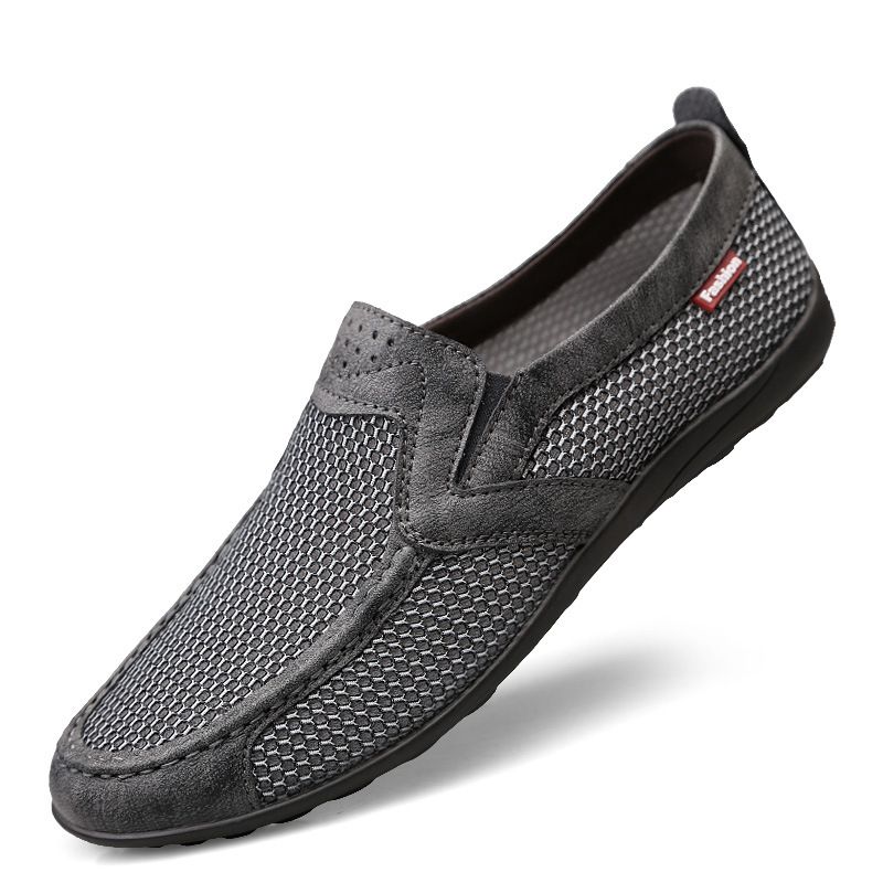 Elderly Shoes Men's Shoes Casual Dad Shoes Soft-soled Walking Shoes Mesh Shoes_vogvips.com