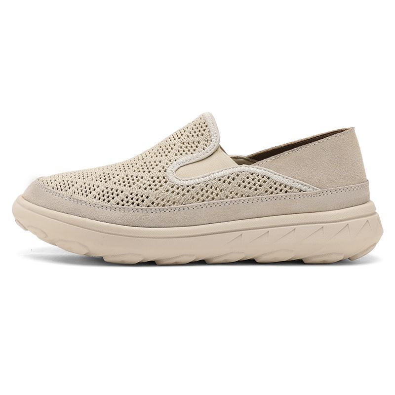 Men's Breathable Mesh On Loafers Lightweight Thick Non Slip Rubber Sole Casual Walking Shoes For Driving Daily Outdoor_vogvips.com