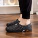 Cave Men's New Summer Outerwear Hollow Out Anti Slip Thick Beach Shoes Wear-resistant Soft Sole Toe Sandals_vogvips.com
