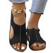 Women's Shoes Summer New Sandals For Women With Toe Stitching Hollow Wedge Heels Large Size Open Toe Casual Sandals For Women_vogvips.com
