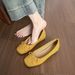 French Fairy Style Bow Inner Height-increasing Single Shoes Female Shallow Mouth Gentle Evening Ballet Shoes_vogvips.com