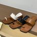 Wedge Brown French Style Toe Ring Fairy Shoes Outdoor 2025 Summer Vacation Roman Sandals_vogvips.com