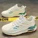Men's Running Breathable New Sneakers Mesh Sports Casual Style White Clunky Shoes Green Free Shipping_vogvips.com