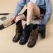 Inner Height Increase Short Pile 8CM Thick Sole Tube For Petite Women 2025 New High Heel Western Boots_vogvips.com