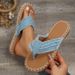Women's Shoes Summer Flip Flops Women Fashion Flat Bottom Stitching Edge Clip Toe Beach Shoes Fisherman Sandals Women_vogvips.com