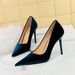 Women's Elegant Pointed Toe High Heel Pumps - Soft Suede Upper, Comfortable 6-8cm Heel, Perfect For Parties & Evening Events (Multiple Colors)_vogvips.com