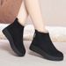 Winter New Short Boots With Fleece, Warm Thick Sole, Non-Slip Fashionable Versatile Women's Cotton Boots,_vogvips.com