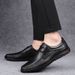 2025 Men's Spring Summer Breathable Office First Layer Cowhide Soft Sole Casual Perforated Leather Middle-Aged Business_vogvips.com