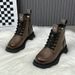 Wool Snow Boots Fur Integrated Short Boots Martin Boots Women's Winter Warm Thickened-soled Non-slip Cotton Shoes_vogvips.com
