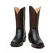 Western Cowboy Boots For Men & Women - Genuine Wooden Heel With Snake Print Design, Comfortable Cushion Insole, Mid-Calf Riding Boots_vogvips.com