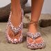 Summer Women Flip-Flops Colorful Heart Trendy Print Sandals Beach Strolls Vacation Indoor Lounging Stylish Multi Color_vogvips.com